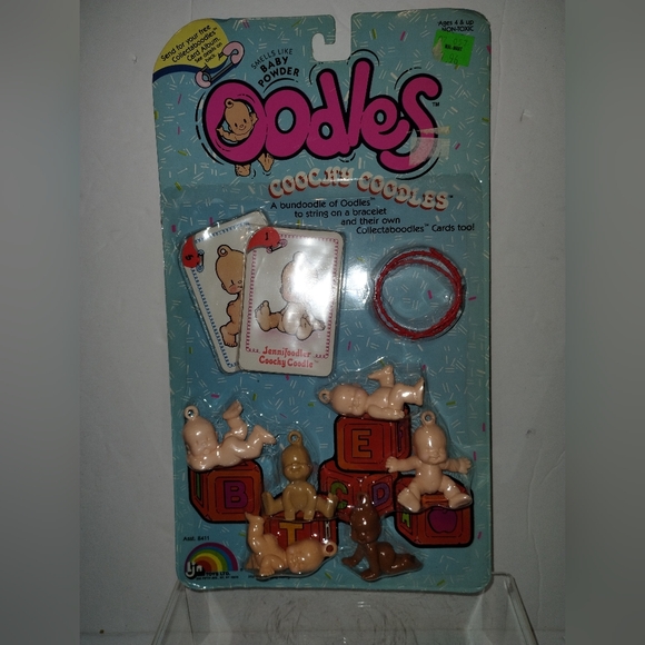Vintage LJN Oodles Dolls 1 - 6 Coochy Coodles Figures w/Cards & Bracelet NIP - Picture 2 of 8